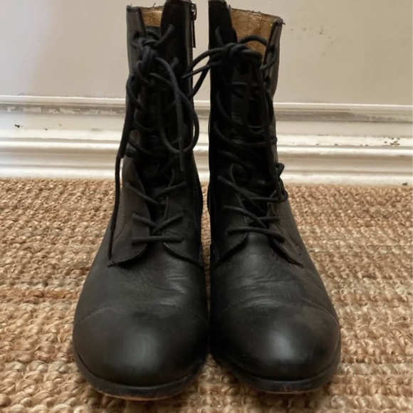 FRYE black leather boots - Picture 4 of 8